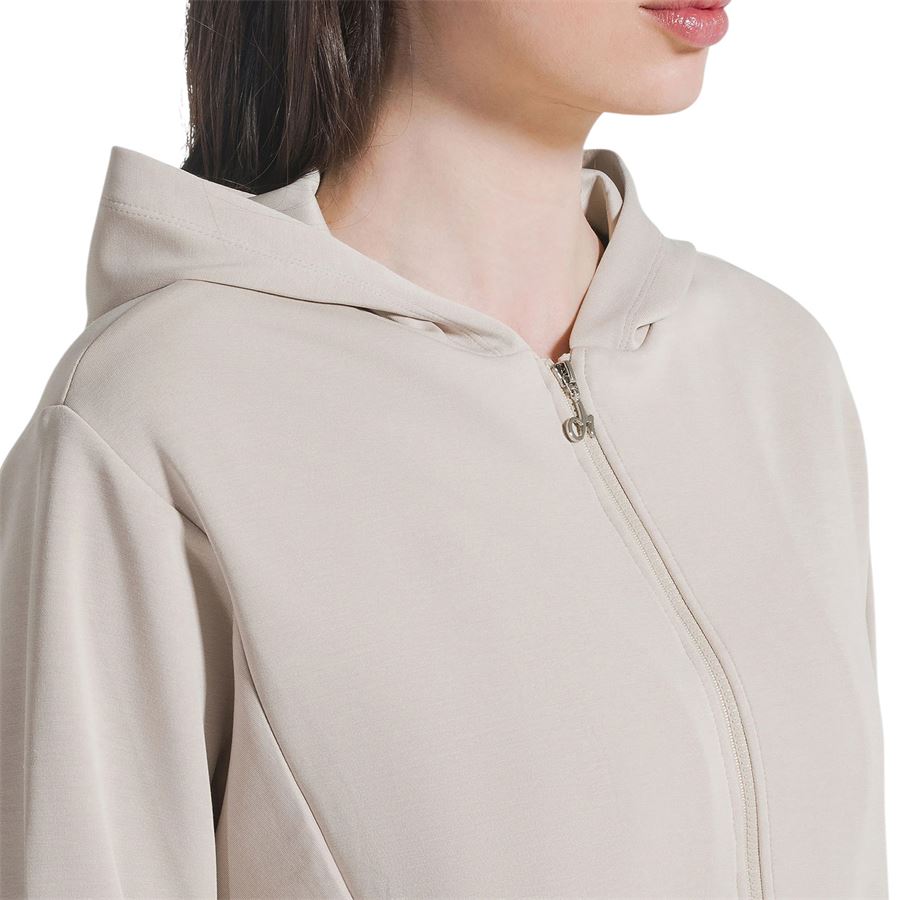Felpa soft touch con cappuccio e zip da donna Deha | D2200037105